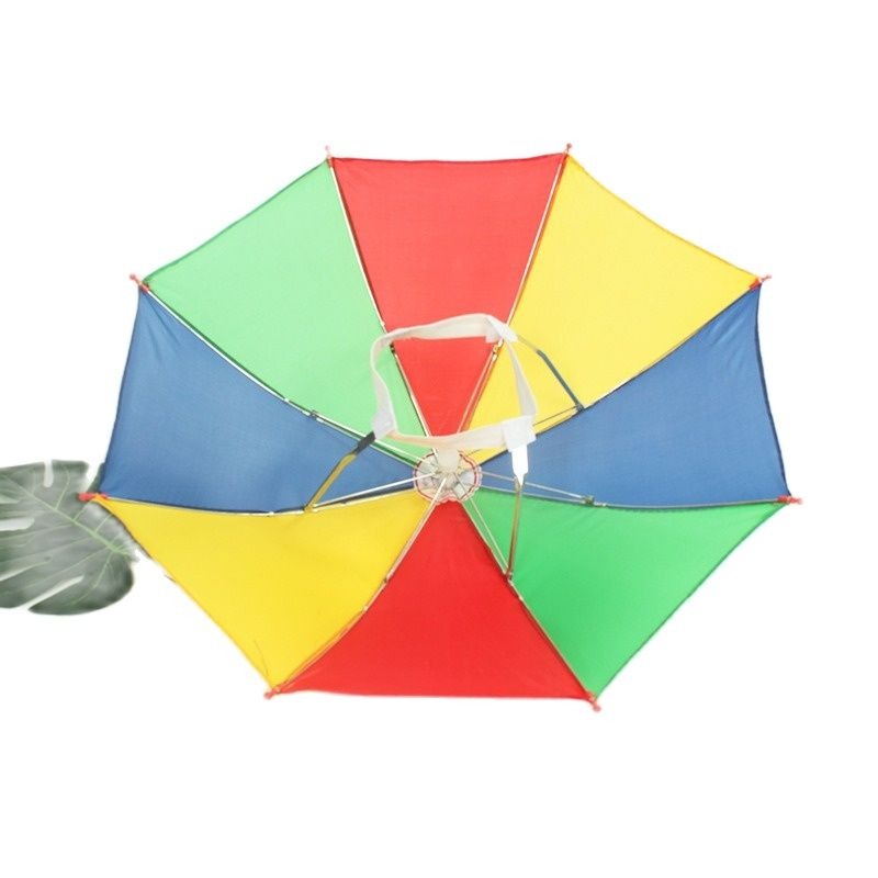 [Ready Stock] Payung Hujan Topi Payung Hujan Dewasa Payung Kepala Payung Mancing Hiking Gunung - Payung Kepala Hat Umbrella Besar 60 cm