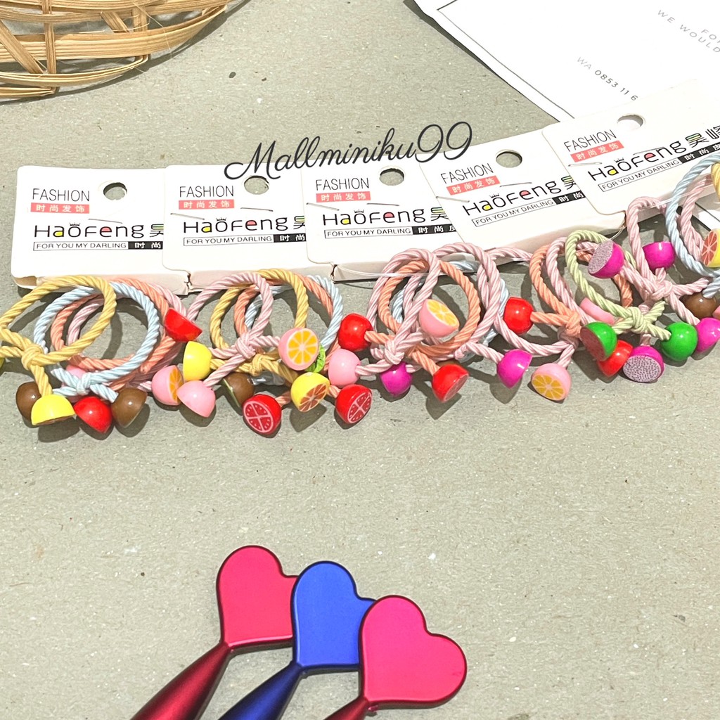 SET KARET IKAT RAMBUT GAYA KOREA - IKAT RAMBUT FASHION ANAK