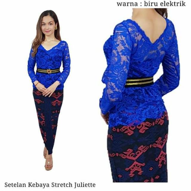 Setelan Kebaya Bali Strech Sabrina Motif Juliete