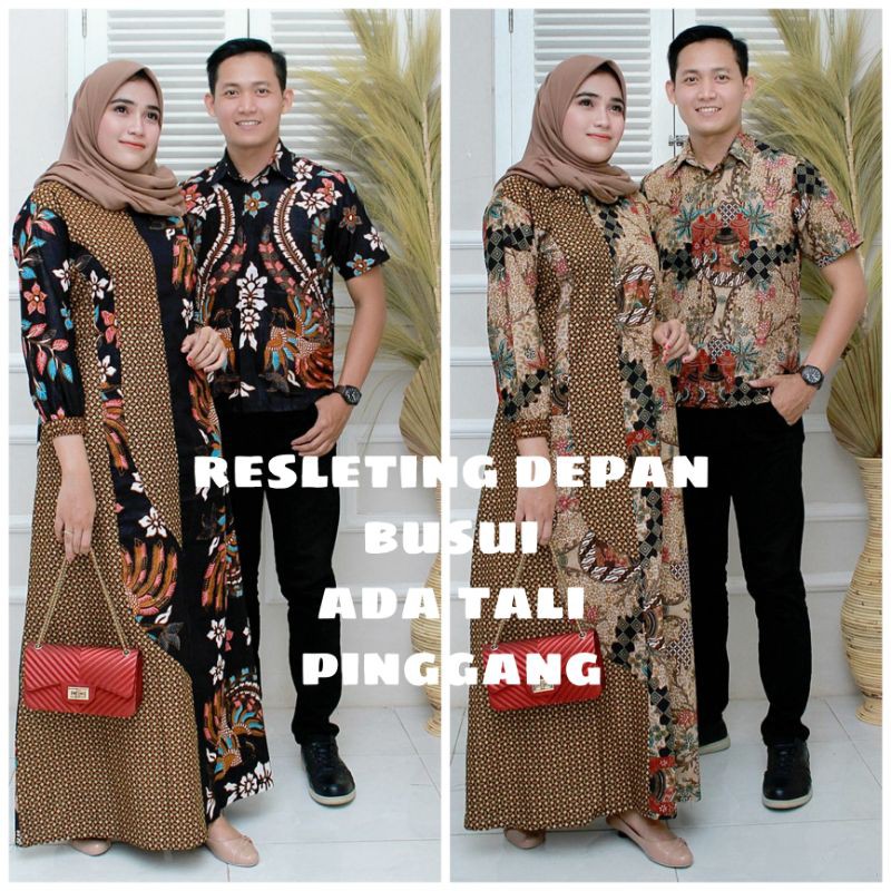 Suplier Batik Couple Gamis Dress Baju Tunangan ZnewMV1unA6B09