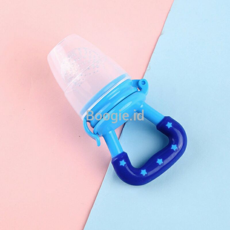 DOT BUAH BAYI EMPENG BUAH GIGITAN BAYI BAHAN FOOD GRADE BPA FREE-Biru
