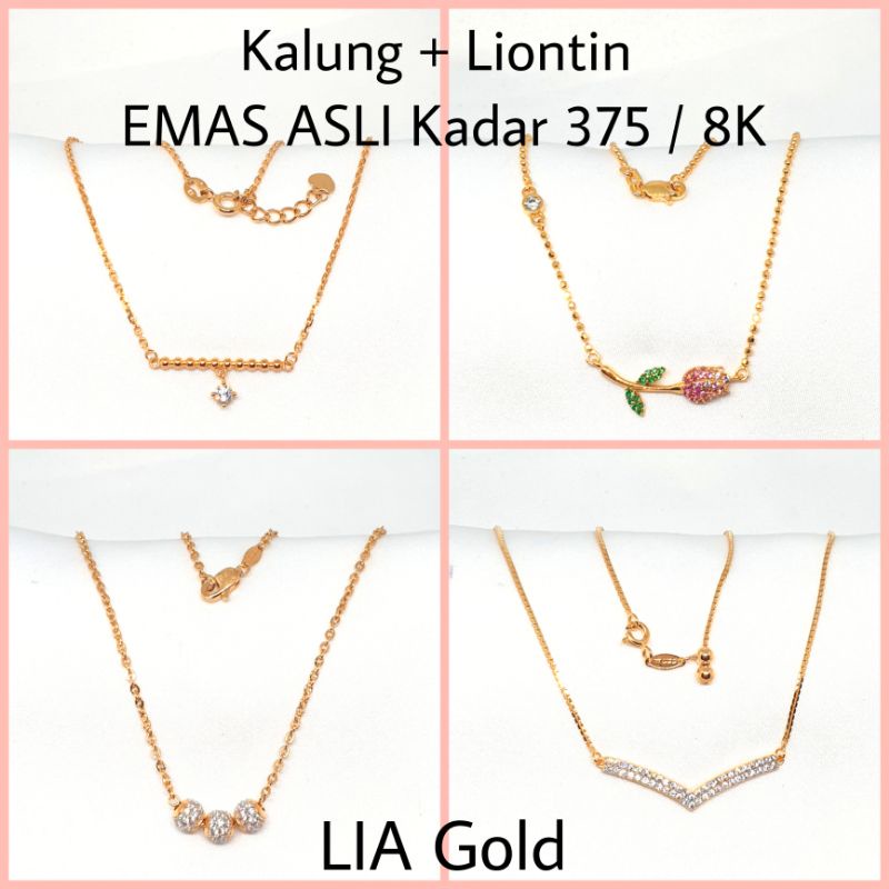 kalung EMAS ASLI Kadar 375 / 8K ( TOKO MAS LIA GOLD BEKASI )