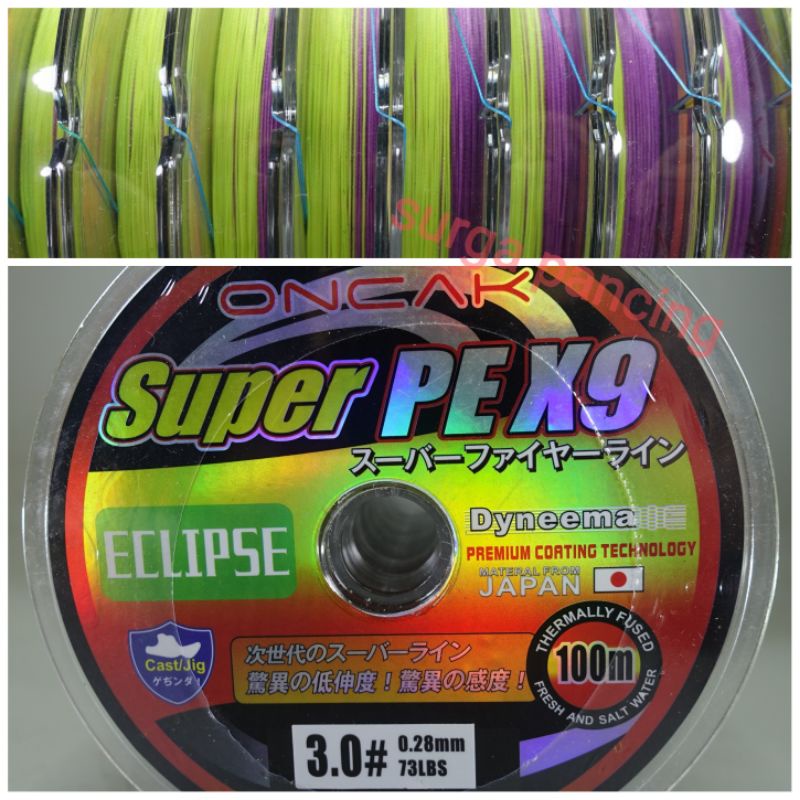 senar PE ONCAK eclipse X9 multicolor 100m connecting