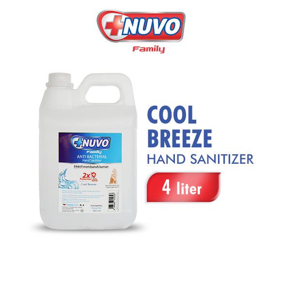 PERAWATAN KAKI TANGAN NUVO HAND SANITIZER COOL BREEZE JERIGEN 4 LITER PENGIRIMAN CEPAT