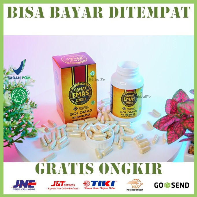 Bisa Cod Obat Jerawat Gamat Emas Kapsul 100% Asli