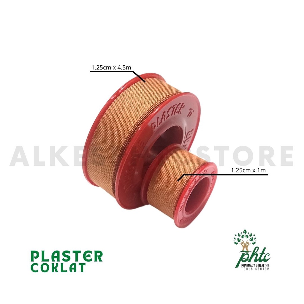 Plester Coklat l Plaster Luka Daya Rekat Kuat 1.25cm x 4.5m / Plaster Roll Kain Coklat