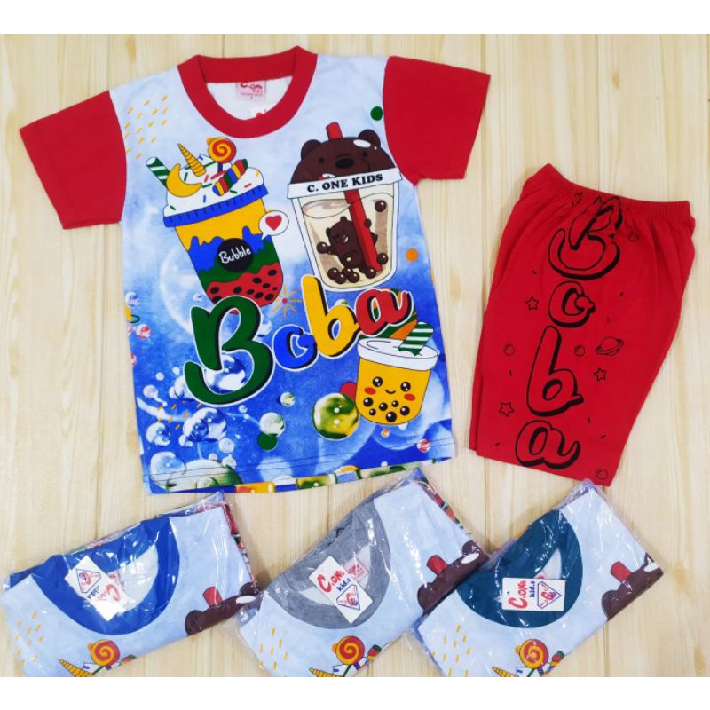 SETELAN BOBA 2-9 THN BAJU ANAK BOBA PREMIUM FULL PRINT