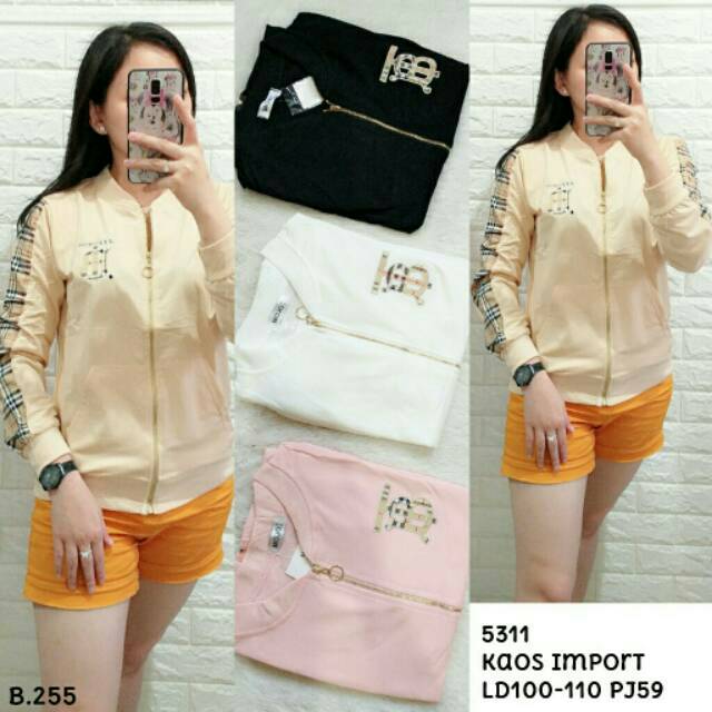 Jaket kaos burberry#import