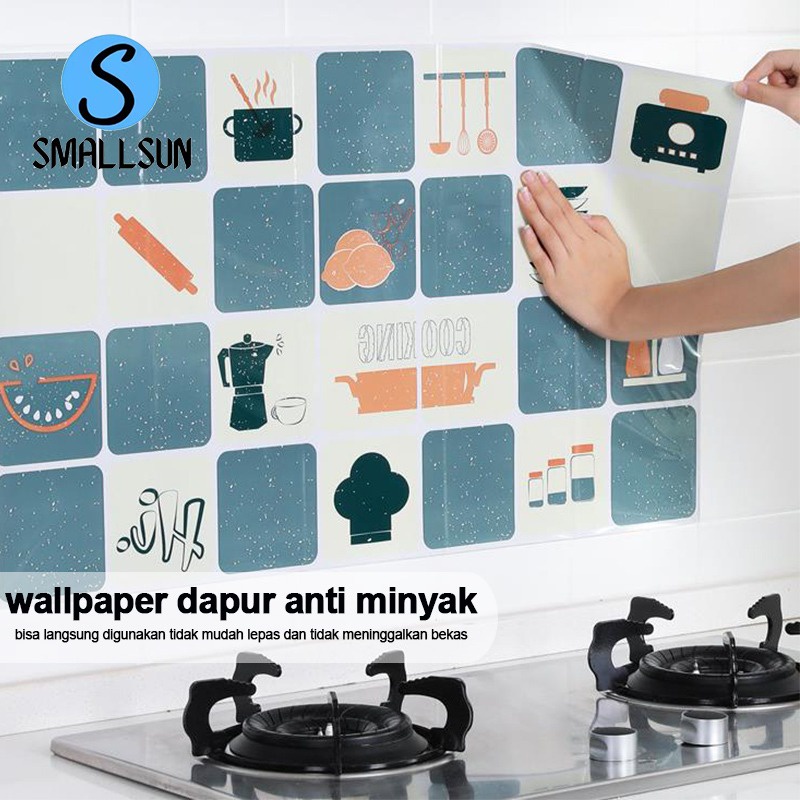 Wallpaper DAPUR stiker Anti Cipratan Minyak 45 x 70 cm bahan Aluminium Foil Wallsticker