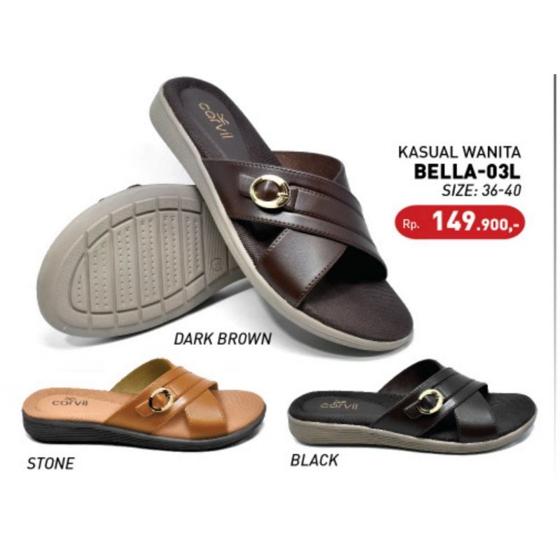 CARVIL BELLA-03L | SANDAL CASUAL WANITA ORIGINAL 100%