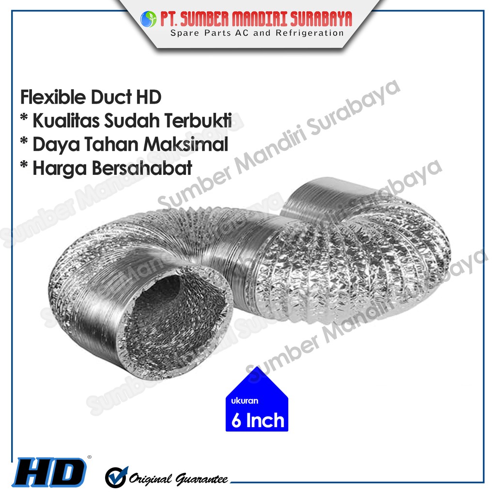 Alumunium Flexible Duct 6" | Selang Exhaust 6 inch (10 Meter)