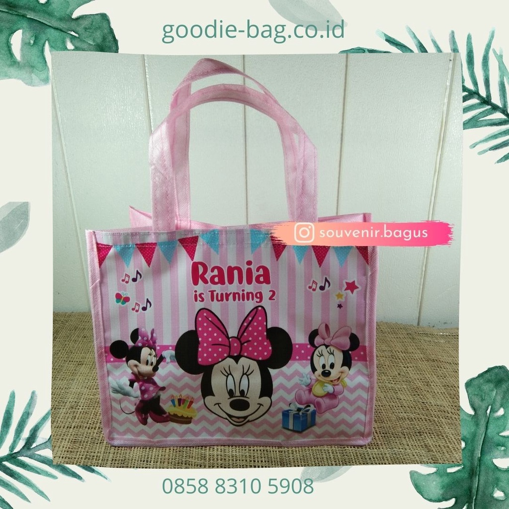 Tas custom nama ultah promosi lebaran haji umroh natal imlek paskah pakai nama 40x40cm sisi 20cm