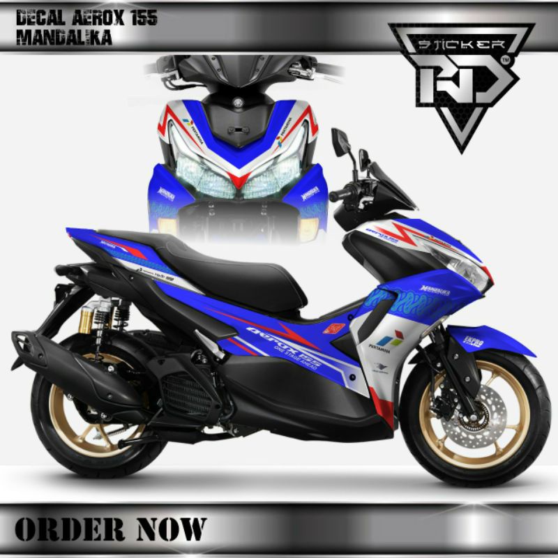 decal sticker aerox 155 connected Mandalika