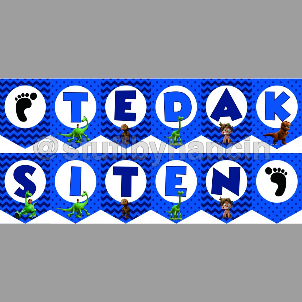 FLAG BANNER "TEDAK SITEN" MOTIF DINO