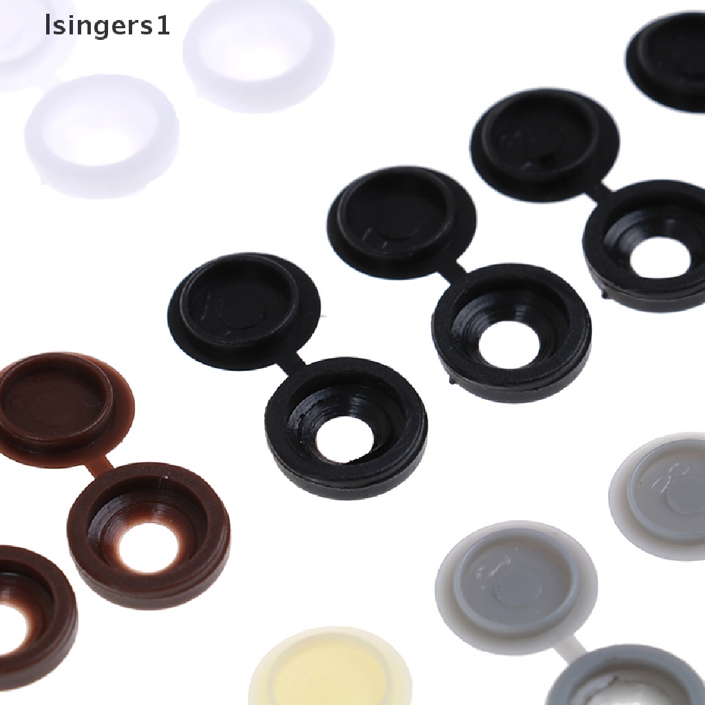 (lsingers1) 50pcs / Set Tutup Kancing Model Lipat Bahan Plastik Untuk Dekorasi Furniture / Mobil