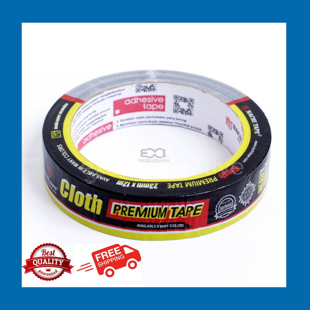 

Lakban hitam 1 inchi 1" x 12 m cloth tape nachi premium 23 mm x 12 m untuk jilid