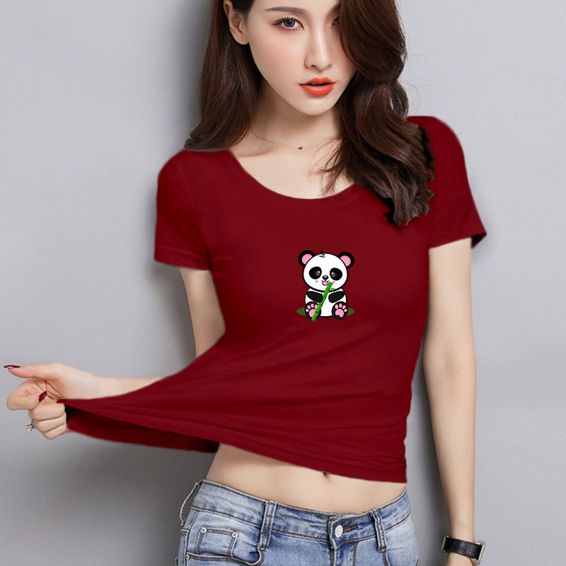 YOURSTYLE1119 - KAOS WANITA ONECK / PANDA BAMBU / KAOS TERLARIS / KAOS ONECK