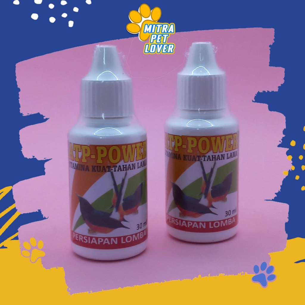 SUPLEMEN STAMINA BURUNG -  ATP POWER 30 ML ORIGINAL - PENAMBAH TENAGA ENERGI SAAT LOMBA STAMINA - LEBIH GACOR &amp; KUAT TIDAK LOYO - MURAH ASLI BERKUALITAS - PET ANIMAL HEALTHCARE &amp; VETERINARY TAMASINDO OBAT &amp; VITAMIN HEWAN BINATANG PELIHARAAN MITRAPETLOVER