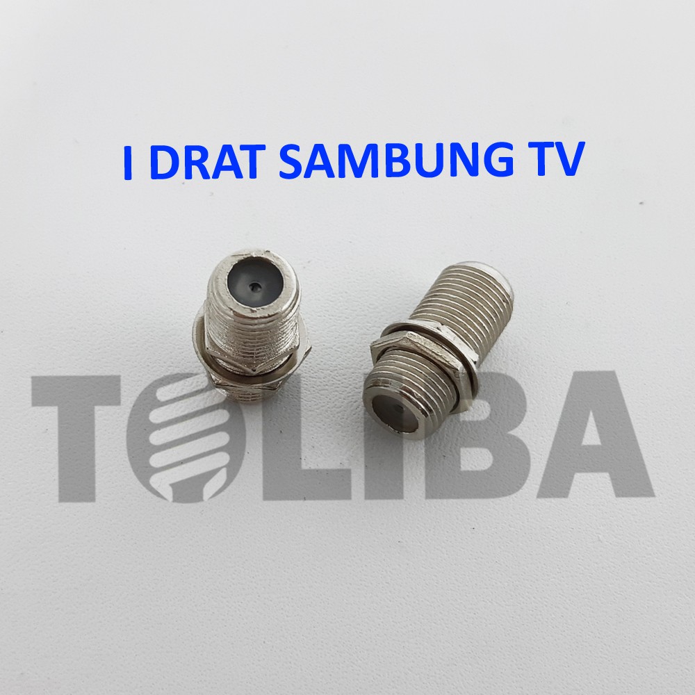 jack I drat penyambung kabel tv antena / konektor i drat besi RG6 / sambungan kabel antena tv