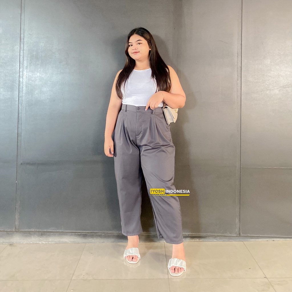 BAGGY PANTS JUMBO PREMIUM BB 65 KG - 90 KG CELANA KERJA WANITA CELANA BAHAN XXL, L4, L5, L6 7L