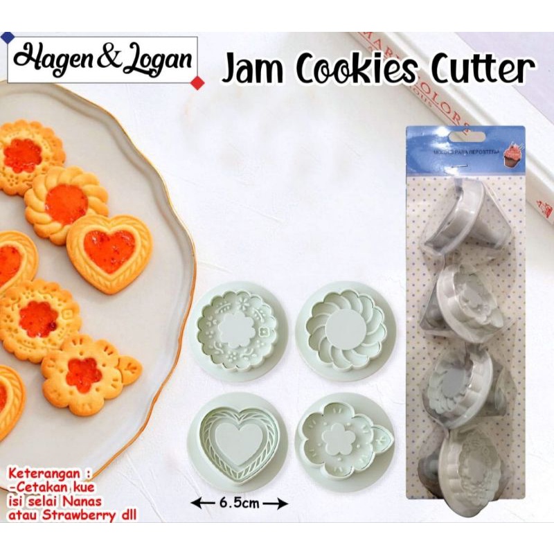 cookies cutter/cetakan nastar isi 4 motif