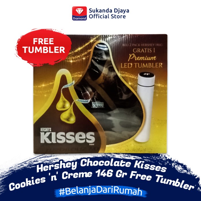 

HERSHEY CHOCOLATE KISSES COOKIES'N'CREME 146 G FREE TUMBLER