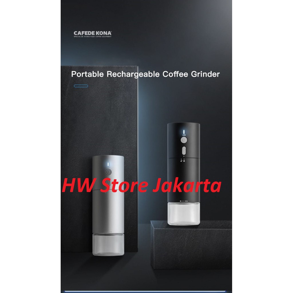 PORTABLE RECHARGEABLE COFFEE GRINDER CAFEDE KONA