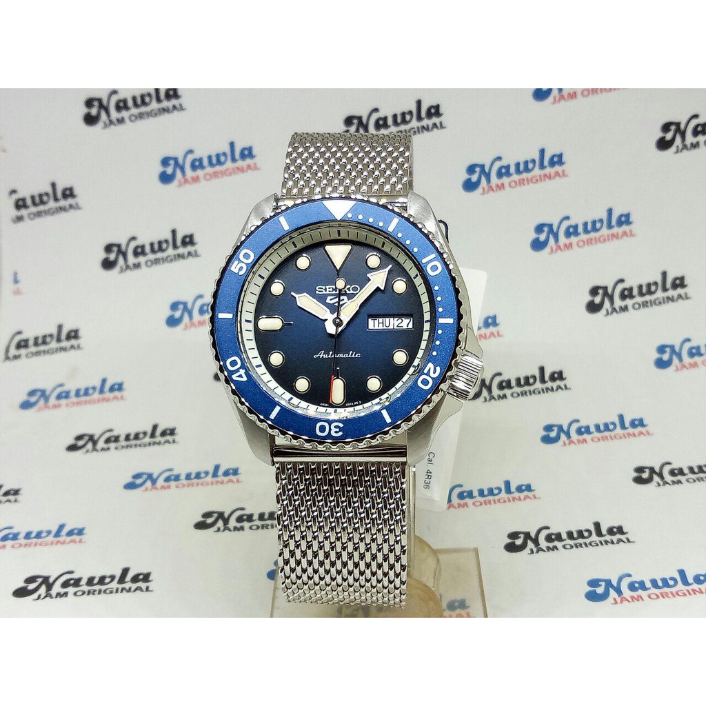 Seiko 5 Sports SRPD71K1 Automatic Mesh Strap - Jam Tangan Pria SRPD71