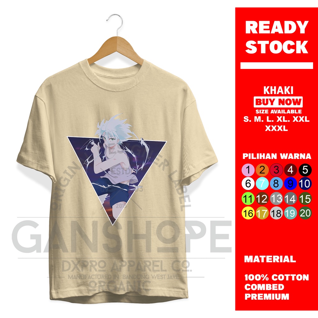 T-SHIRT BAJU SERIES LOGO KILUA ZOLDYCK MANGA JAPAN ANIME