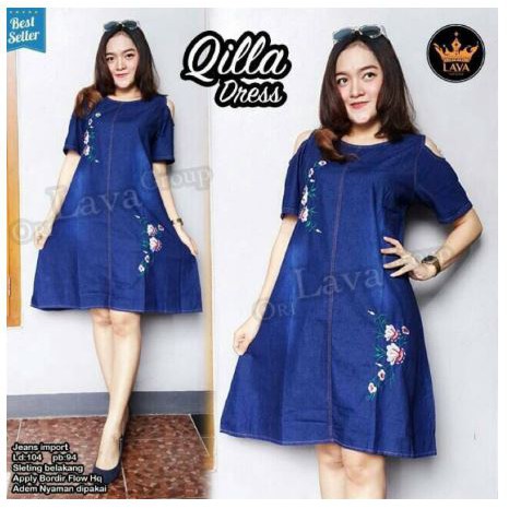 QILLA dress ||Rosita dress jeans wash dark/navy