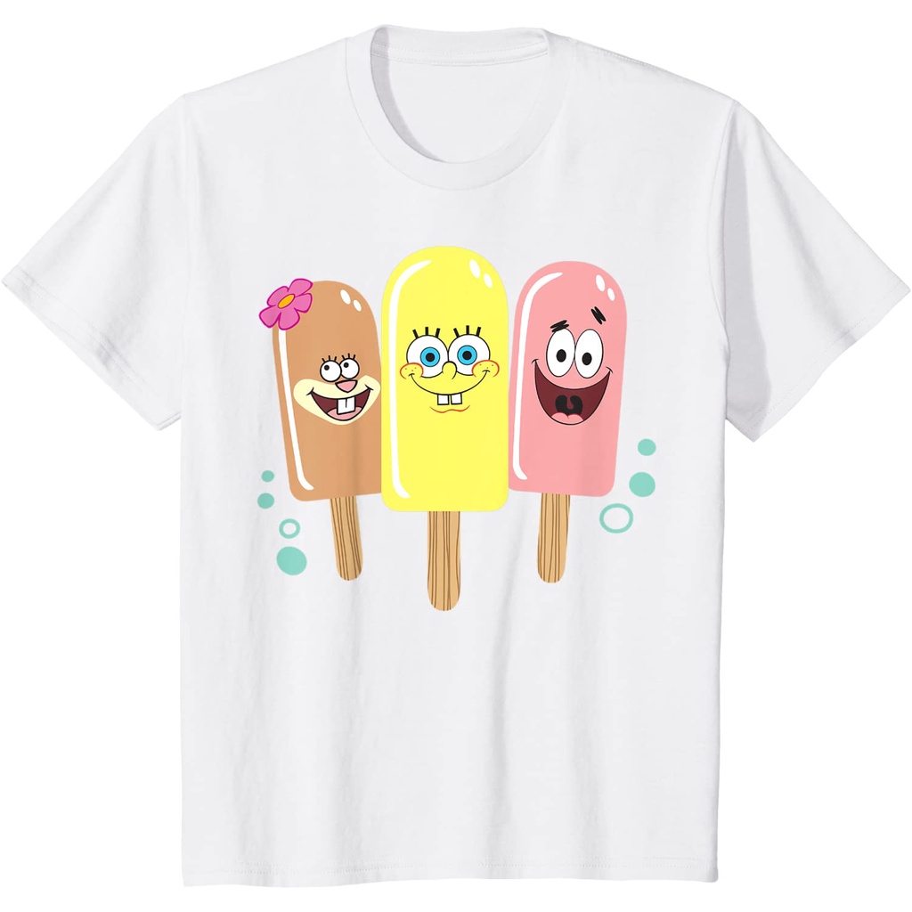 Baju Anak SpongeBob SquarePants Sandy Patrick Ice Cream Pals Happy T-Shirt