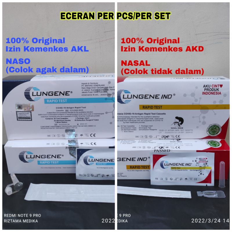 ECERAN ALAT SWAB ANTIGEN LUNGENE ORIGINAL AKL AKD