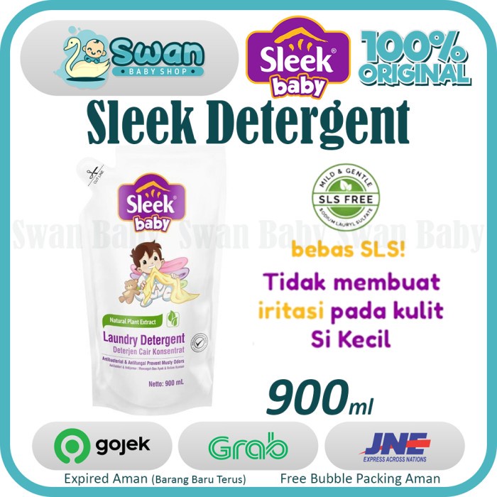 Sleek Laundry Detergent Refill 900ml / Sleek Baby Laundry