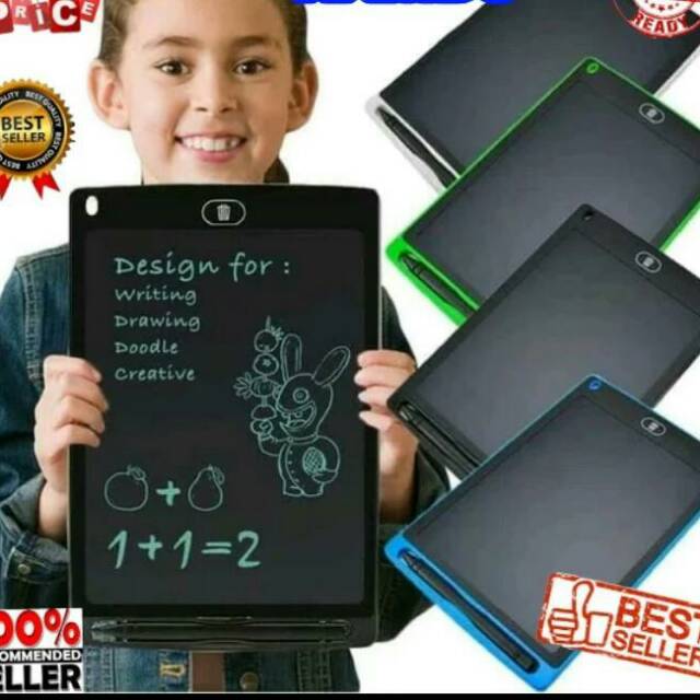 lcd writing tablet mainan edukasi anak papan tulis anak papan tulis digital  papan belajar gambar co