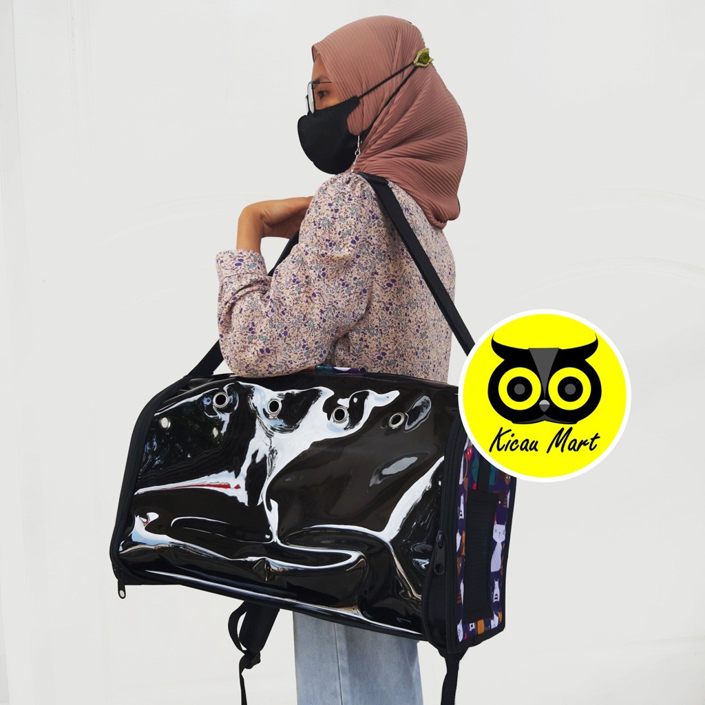 TAS KUCING PET CARGO 3 IN 1 TRANSPARAN TAS RANSEL KUCING ANJING SIZE BESAR PET CARRIER TRAVEL TS3TRF