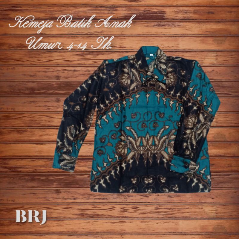 KEMEJA BATIK ANAK COWOK BAJU BATIK ANAK LENGAN PANJANG UMUR 4 - 14 TH