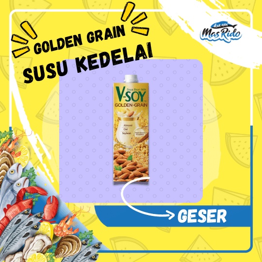 

Susu Soya Kedelai Oat Almond Uht Golden Grain Susu Kedelai Vsoy