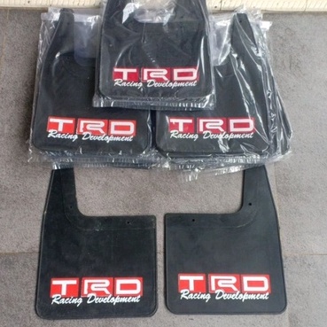 Karpet lumpur  Roda TRD Resing Depelopment 2pcs / Karpet Lumpur TRD  Racing  Development Universal cocok untuk jenis Mobil kecil pasang depan atau belakang uk 23 x 34 cm bahan karet mudguard harga sepasang