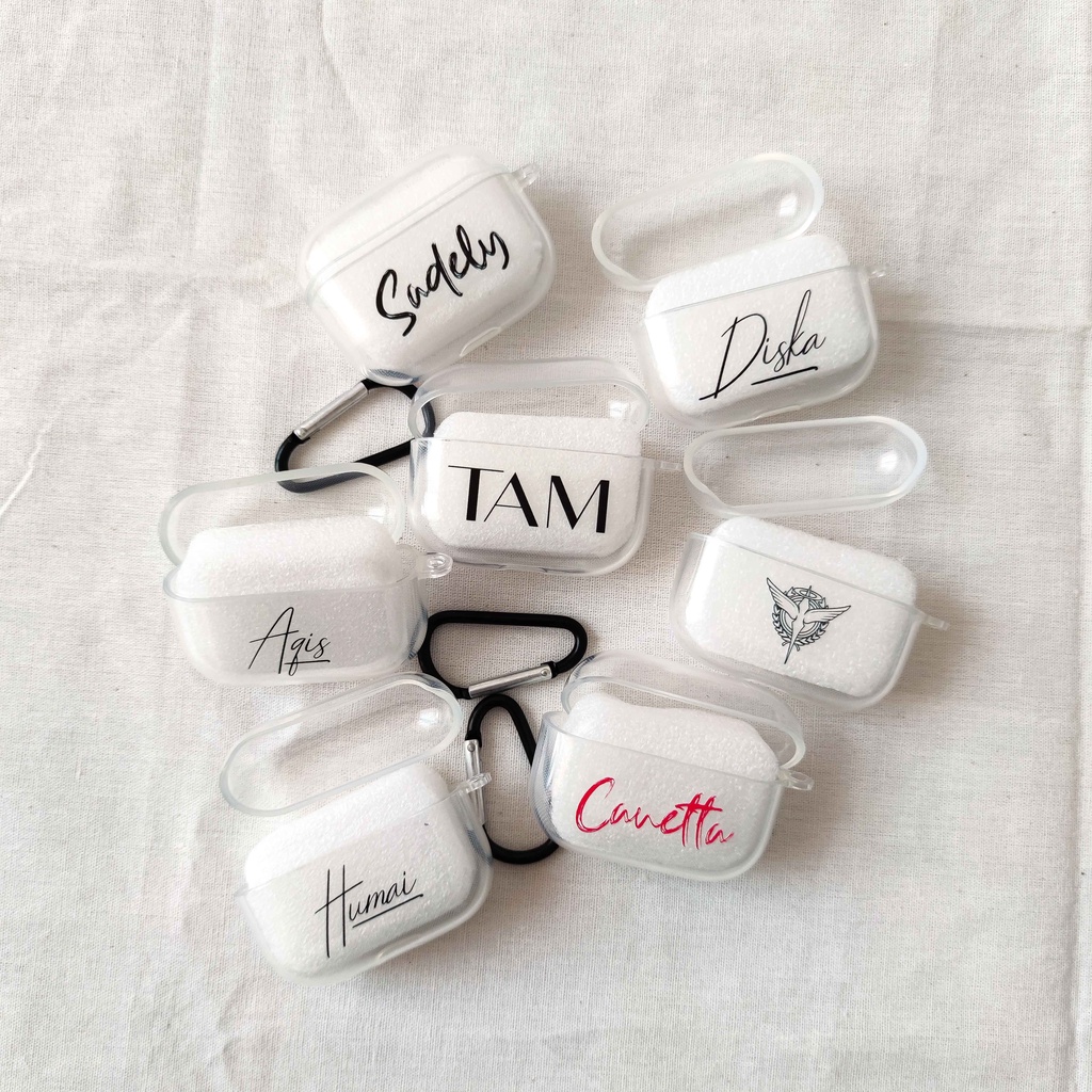 Casing Case Airpods Gen 1 2 3 Airpods Pro InPods i12 Airpod Pro Custom Softcase Airpods Airpod Gen 1 2 3 Pro 2021 Inpods i12 Transparan bening - Sketch It Project