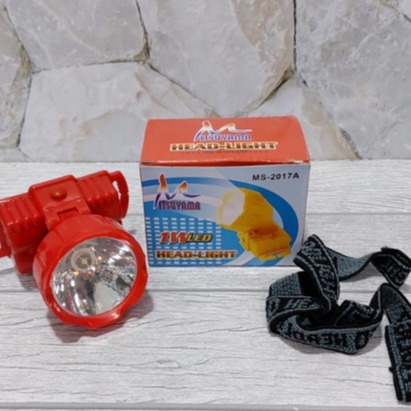 Senter Kepala Murah 1 Watt Led Mitsuyama MS-2017A kualitas bagus harga Murah