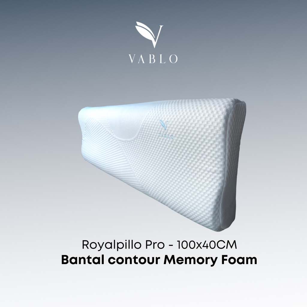 Vablo royalpillo xtra long pillow - memory foam - contour pillow