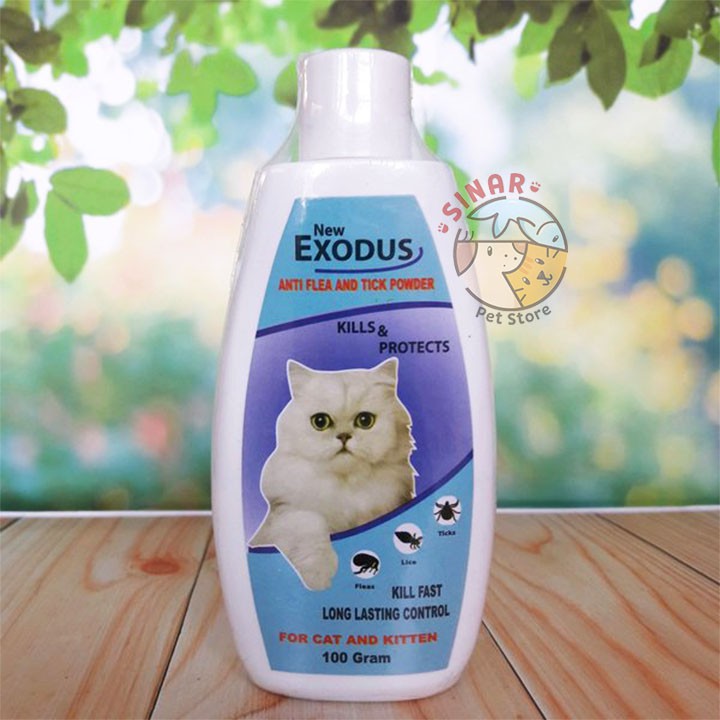 Exodus Cat 100Gram / Bedak Anti Kutu Kucing Cat Flea &amp; Tick Powder