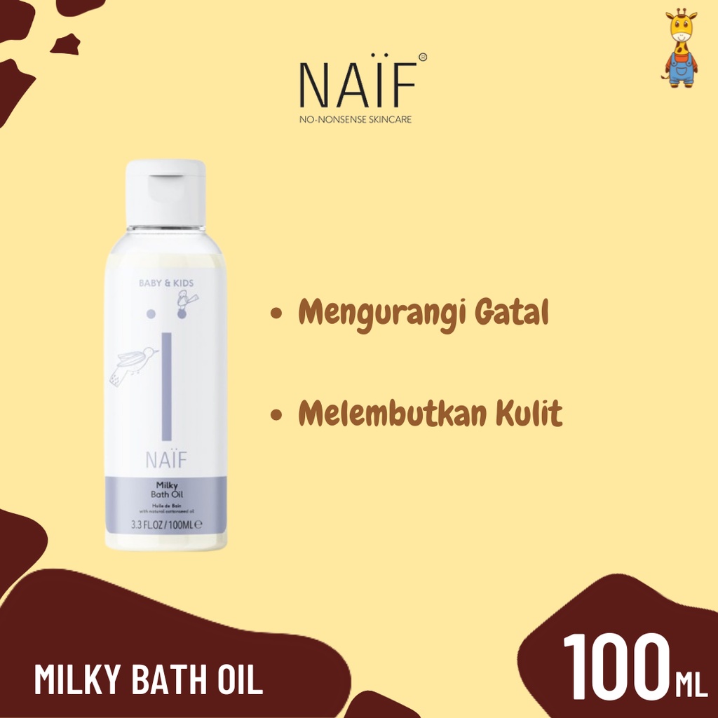 Naif Milky Bath Oil 100ml - Sabun Mandi