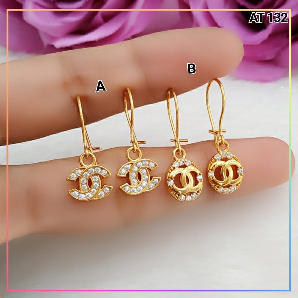 Anting xuping anting dewasa permata full perhiasan lapis emas gold AT 132