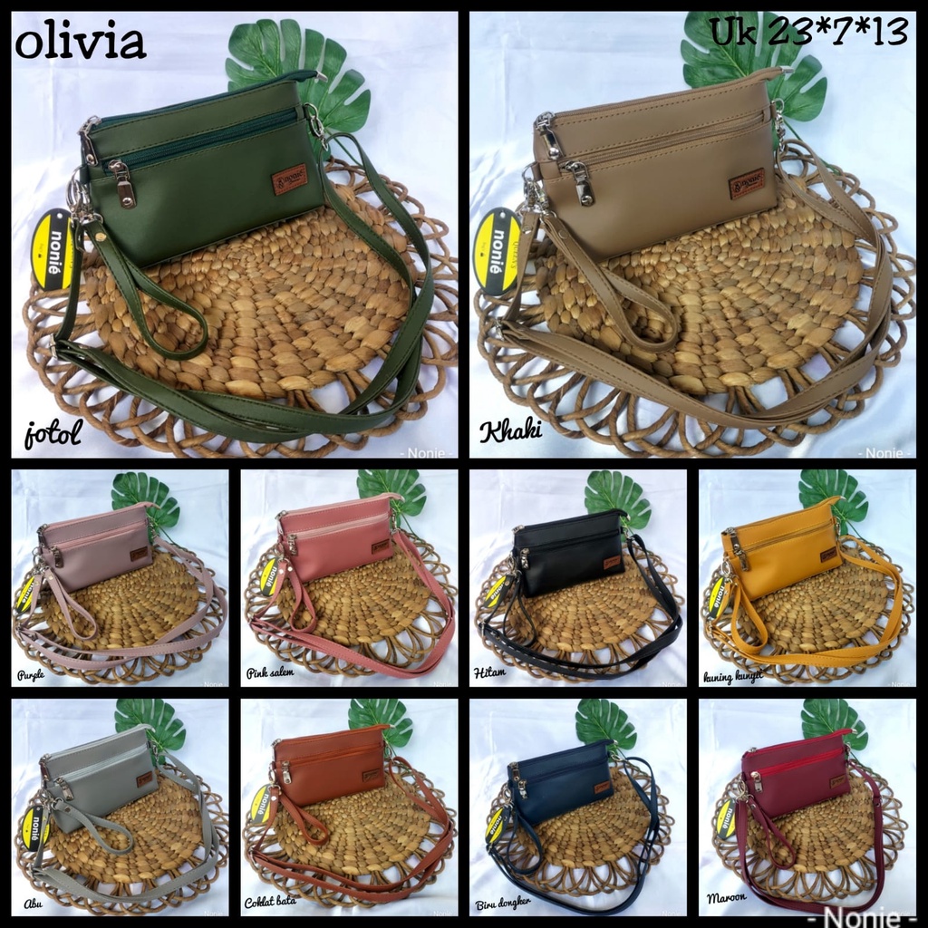 OLIVIA BY NONIE/SLINGBAG WANITA/TAS BAHAN COCOLY ANTI AIR 100% REALPICT