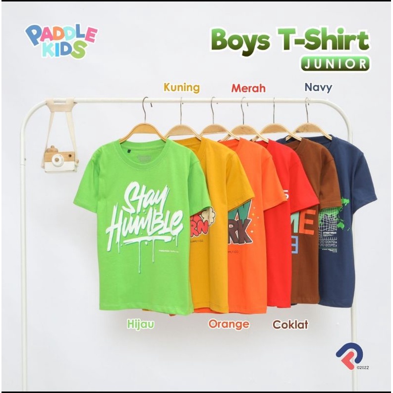 Kaos Anak laki laki junior premium usia 6-10 Tahun  paddlekids