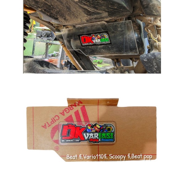 Mudflap mika akrilik pelindung lumpur Beat fi/Scoopy fi/Vario 110fi