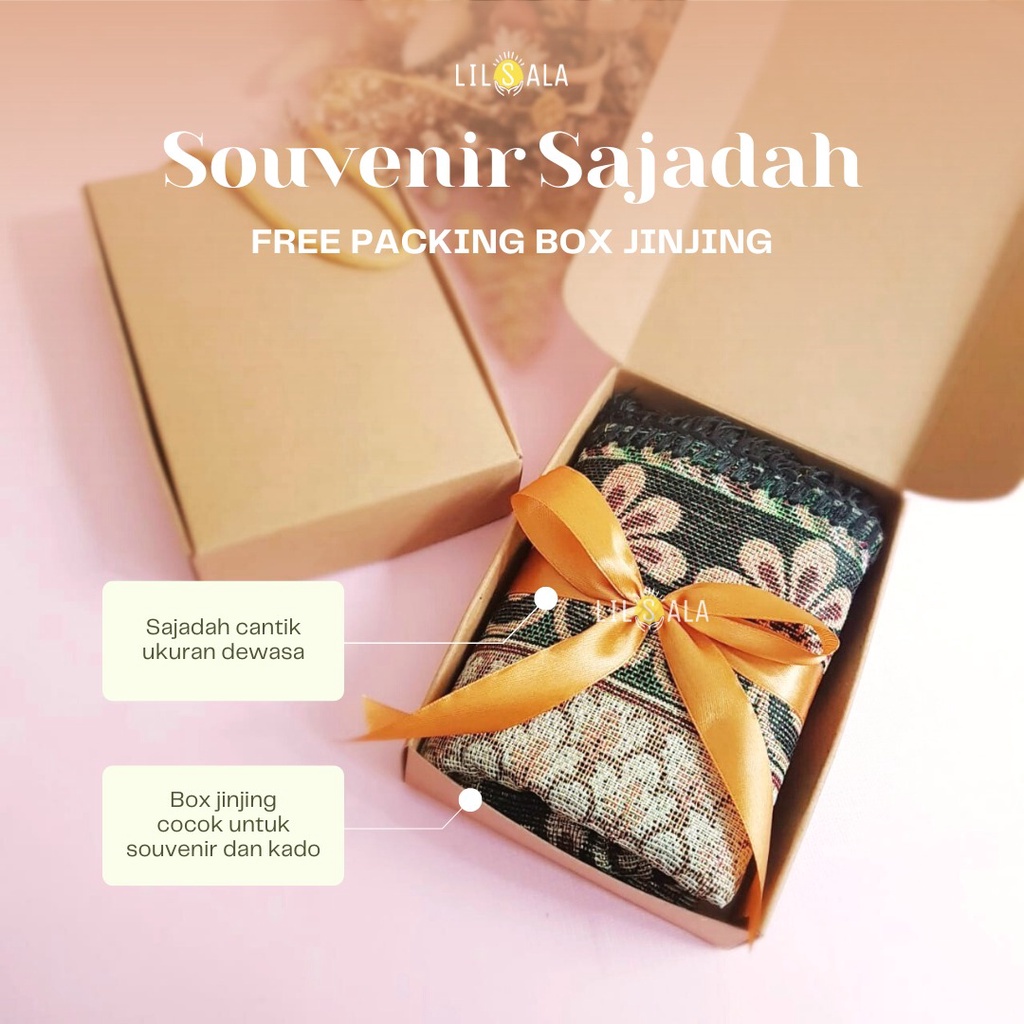 [BST/BAN] Souvenir Sajadah Travelling Turki Sudah Dikemas Box Cocok untuk Acara Akikah, Tahlilan, Lebaran, Oleh Oleh Haji, Kado Wedding, Kado Cowo, Kado Cewe