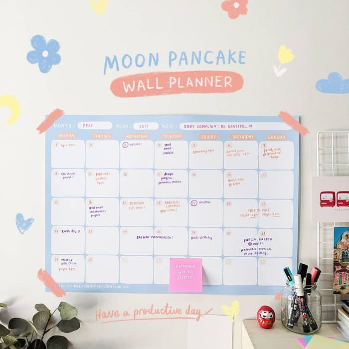 

MURAH MOON PANCAKE WALL MONTHLY PLANNER BOARD
