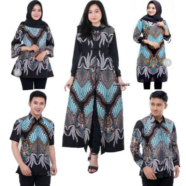 Batik Couple keluarga sania ruffle ori ndoro jowi dnt madu ijo couple maura